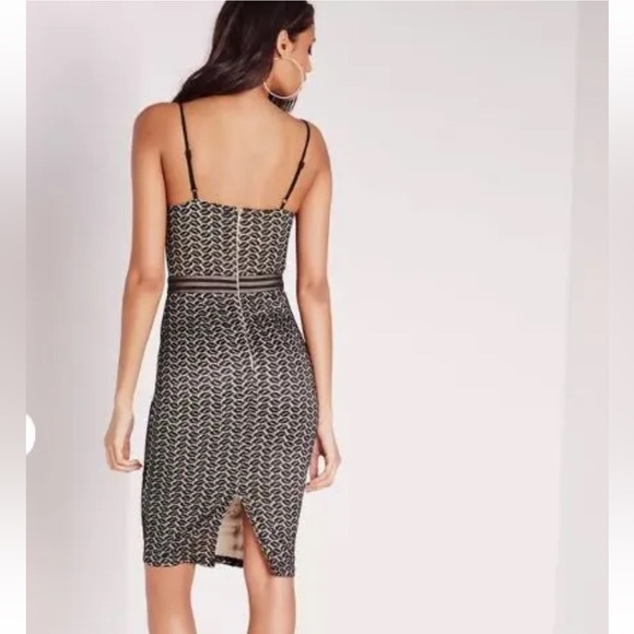 Missguided x Nordstrom Strappy Midi Bodycon Lace Dress- Size US 8 UK 12 - Picture 2 of 13